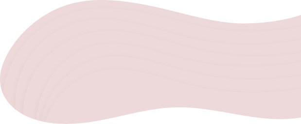 pale pink colored wavy shape