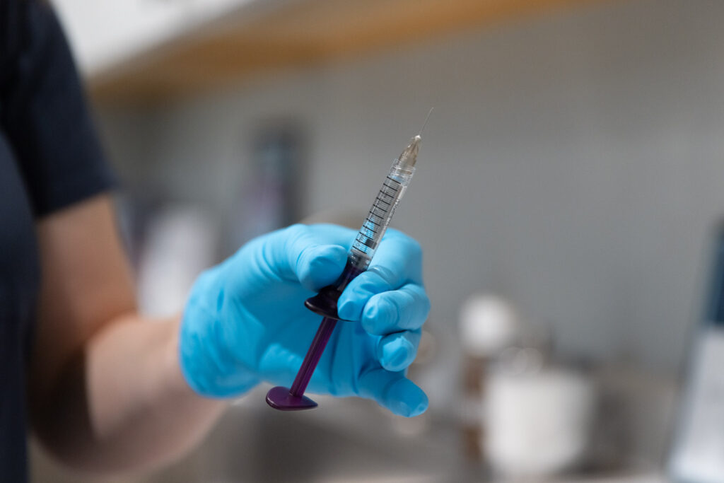 A needle that could deliver a Radiesse injection